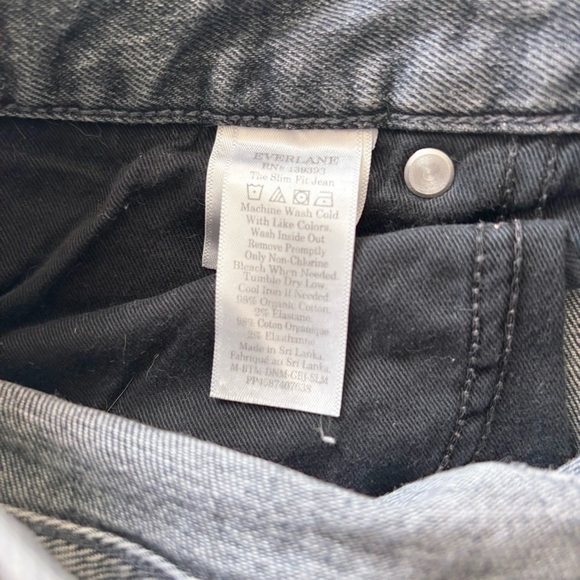 Everlane Slim Fit Mens Jeans Charcoal 30x32 Organic Casual Streetwear - Picture 9 of 12